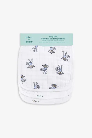 Aden + Anais Jungle Jam Cotton-muslin Snap Bibs Set of Three