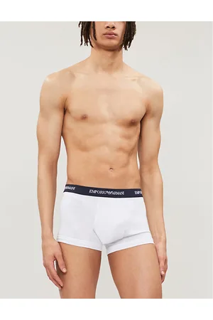 Emporio Armani Pack of Three Logo Slim-fit Cotton Briefs