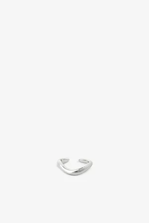 Astrid & Miyu Wave Recycled Sterling- and Enamel Single Ear Cuff