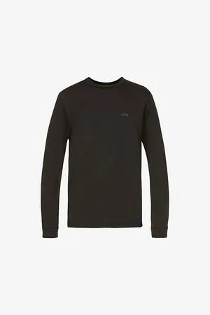 HUGO BOSS Athleisure Logo-embroidered Cotton-jersey Sweatshirt