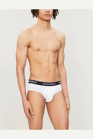 Emporio Armani Pack of Two Logo Slim-fit Cotton Briefs