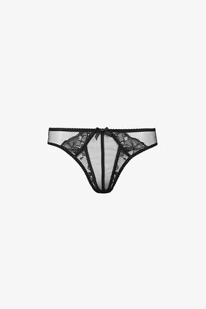 Agent Provocateur Rozlyn Mesh and Lace Open Briefs