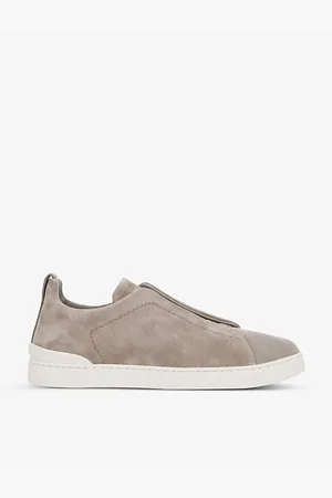 Ermenegildo Zegna Triple Stitch Contrast-sole Suede Low-top Trainers