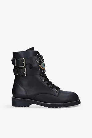 Kurt Geiger Sutton Eye-embellished Leather Boots