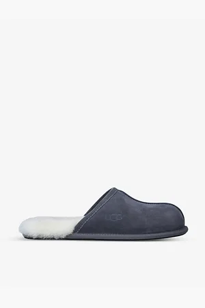 UGG Scuff Brand-embossed Suede and Shearling Slippers