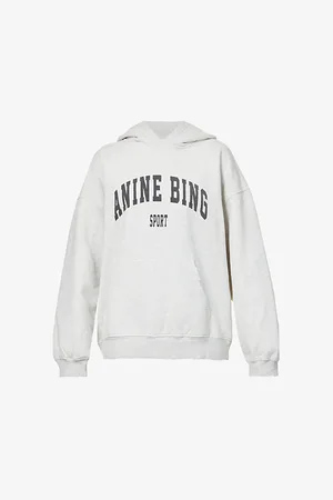 ANINE BING Harvey Logo-print Cotton-jersey Hoody