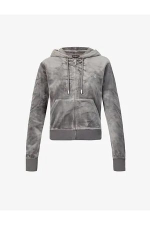 Juicy Couture Regular-fit Logo-embroidered Velour Hoody