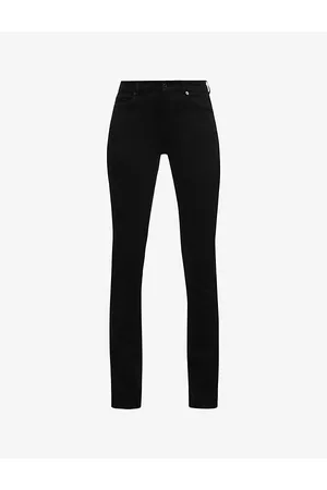 7 for all Mankind Kimmie Mid-rise Straight-leg Stretch-denim Jeans
