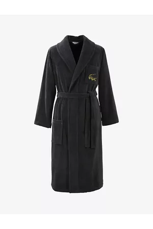 Lacoste L René Logo-embroidered Organic Cotton-terry Bathrobe