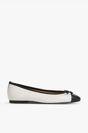 LK Bennett Kara Toe-cap Leather Ballerina Pumps