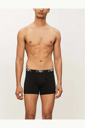 Emporio Armani Pack of Two Logo-detail Regular-fit Stretch-cotton Boxers