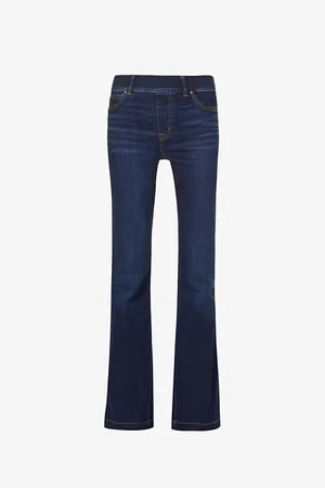 Spanx Flared-leg High-rise Stretch Cotton-blend Jeans