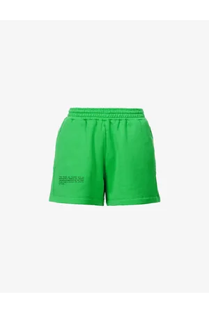 The Pangaia Text-print Mid-rise Recycled and Organic-cotton Shorts