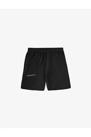 The Pangaia Text-print Mid-rise Recycled and Organic Cotton-blend Shorts