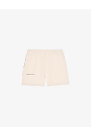 The Pangaia Text-print Mid-rise Recycled and Organic Cotton-blend Shorts