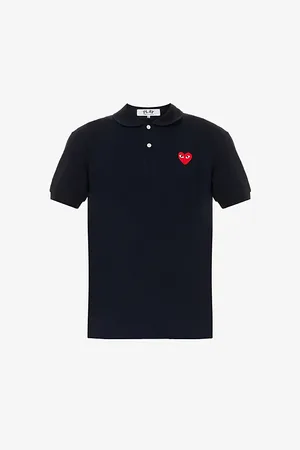 Comme des Garçons Logo-appliqué Cotton-piqué Polo Shirt