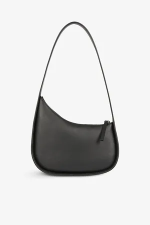 The Row Half Moon Leather Shoulder Bag