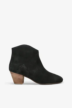 Isabel Marant Dicker Contrast-sole Suede Heeled Ankle Boots