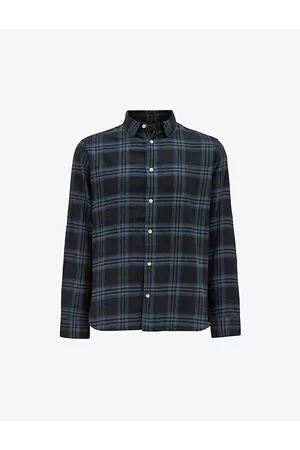 AllSaints Voltana Logo-embroidered Checked Cotton Shirt
