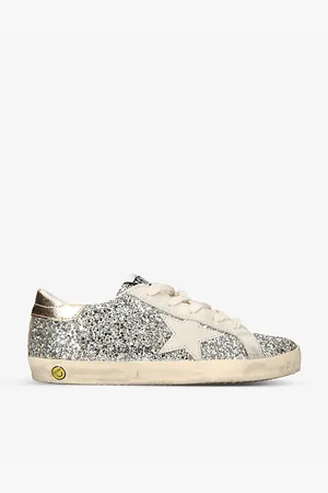 Golden Goose Super Star Glitter Woven Trainers