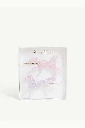 Meri Meri Kids Glitter Unicorn Hair Slides Set of 2