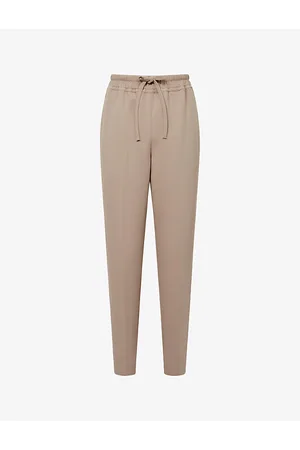 Reiss Hailey Drawstring-waist Tapered-leg Recycled Polyester-blend Trousers