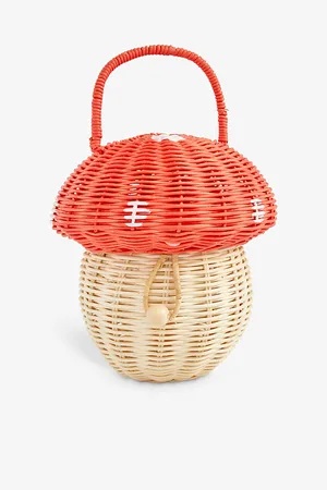 Meri Meri Toadstool Rattan Top-handle Basket
