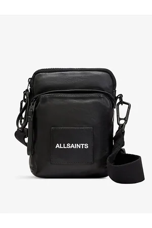 AllSaints Falcon Brand-patch Leather Crossbody Bag