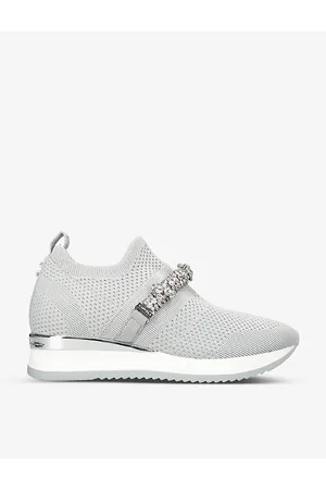 Carvela Janeiro Jewel Crystal-embellished Woven Trainers