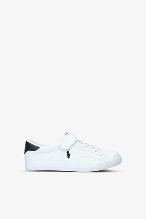 Ralph Lauren Theron Embroidered-logo Faux-leather Trainers 5-8 Years