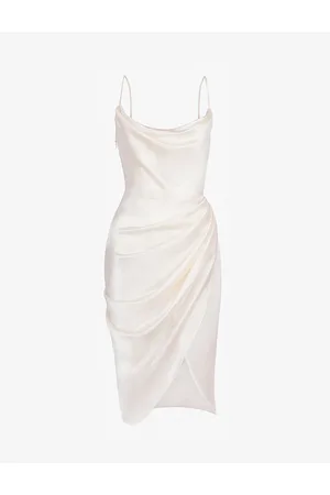House Of Cb Reva Corset Satin Midi Dress