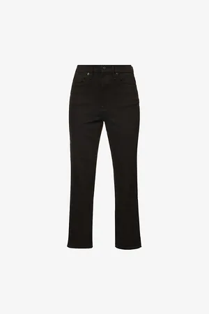 GOOD AMERICAN Good Curve Straight-leg Mid-rise Stretch-denim Jeans