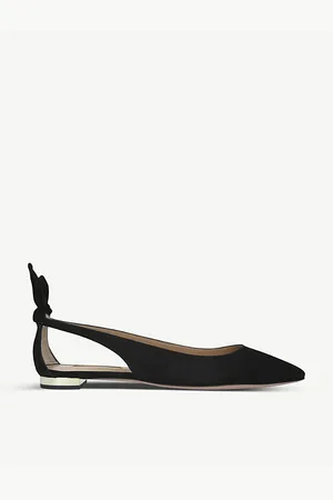 Aquazzura Deneuve Suede Ballet Pumps