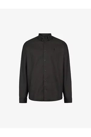 AllSaints Hermosa Logo-embroidered Relaxed-fit Cotton Shirt