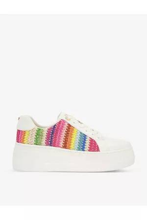 Dune Episode Embroidered Faux-leather Flatform Trainers