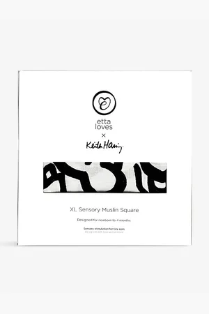 Etta Loves X Keith Haring Organic-cotton Sensory Muslin Cloth 120cm