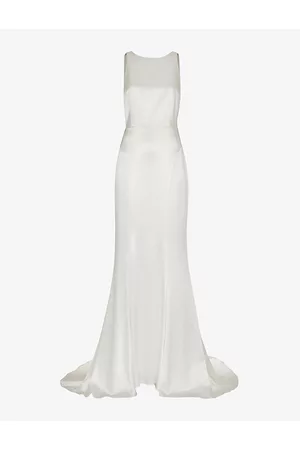 Whistles Lina Low-back Satin Wedding Dress
