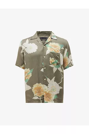 AllSaints Alamein Floral-print Eco Viscose-blend Shirt