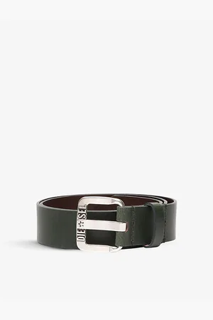Diesel B-star Ii Logo-embossed Leather Belt