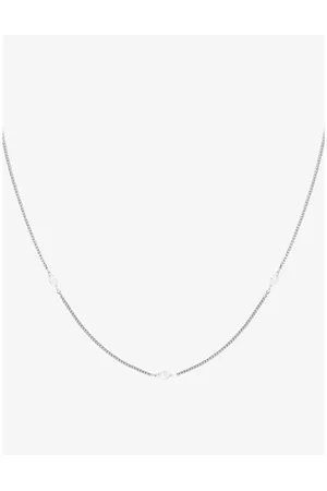Astrid & Miyu Navette Charm Sterling-silver and Cubic Zirconia Necklace