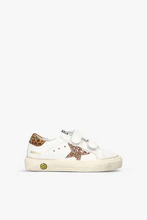 Golden Goose May Glitter-star and Leopard-print Tab Leather Trainers 6 Months - 5 Years