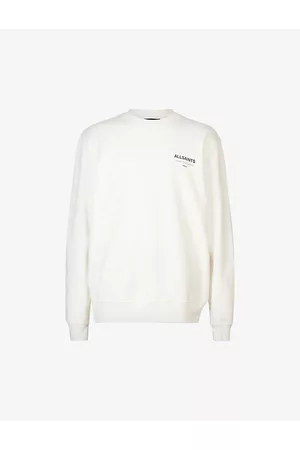 AllSaints Underground Logo-print Organic-cotton Jumper