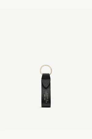 SMYTHSON Panama Crossgrain Calfskin-leather Split-ring Keyring