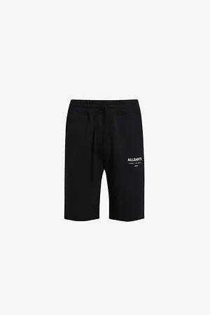AllSaints Underground Logo-print Organic-cotton Shorts