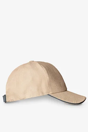 Eton Contrast-trim Linen Baseball Cap