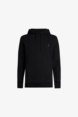 AllSaints Raven Logo-embroidered Cotton-fleece Hoody