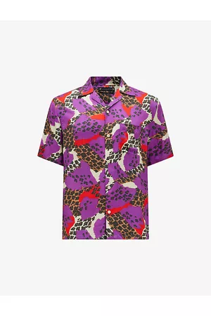 AllSaints Bastille Leopard-print Woven Shirt