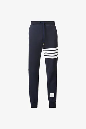 Thom Browne Four-bar Slim-fit Cotton Jogging Bottoms