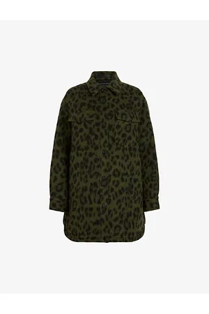 AllSaints Sophie Leopard-print Woven Jacket