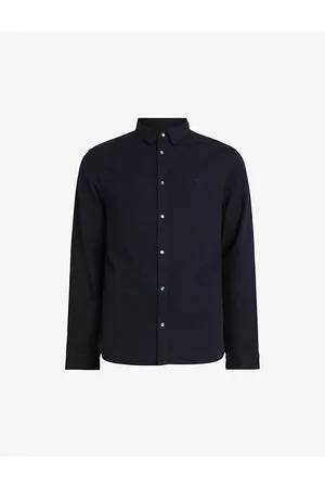AllSaints Gleason Logo-embroidered Denim Shirt